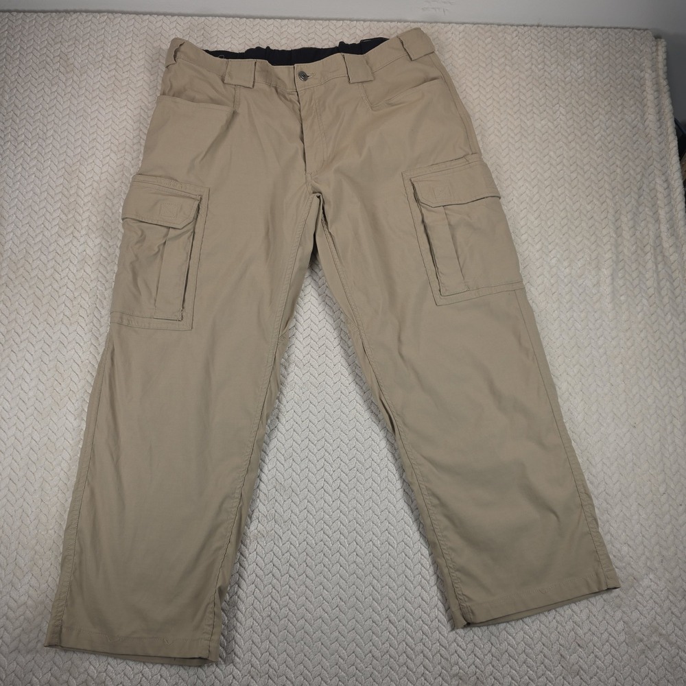 Duluth Trading Co Pants Mens XL X 30 Khaki Nylon Cargo Elastic Waist Hiking